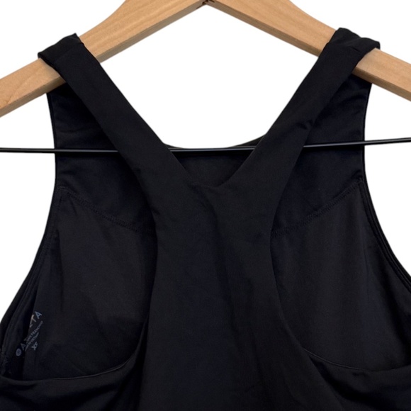 NWOT Athleta Conscious Crop Bikini Top Swimsuit Longline Black Padding - Picture 3 of 7